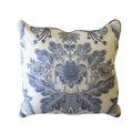 Blue and White Damask Pillow