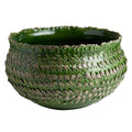 Green & Grey Feathered Decorative Bowl