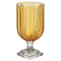 Amber & Clear Glass Hurricane