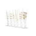 Champagne Flutes with Gold Accents (set of 6)