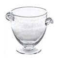 Bubble Glass Ice Bucket with Handles