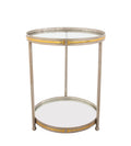 Champagne & Gold Round Side Table