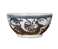 Charcoal Porcelain Twisted Flower Bowl