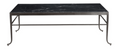 Metal Frame Coffee Table with Honed Black Marble Top