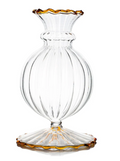 Amber trim bud vase