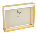 Acrylic 4x6 Photo Frame Block - Gold