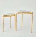 Triangular Nesting Tables - Gold Leaf - Set of Two