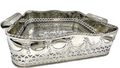 Polished Nickel Embossed Tray, Small