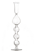 Clear Glass Candlestick with Teardrop