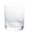 Diagonal Cut Double Old Fashioned Glass- Pair
