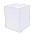 Acrylic Waste Basket w/ White Insert