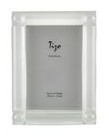 Crystal Glass Frame 4 Corner Ball Clear 4x6