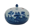 Blue and White Canton Short Gourd Mini Jar