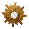 Large Antique French Starburst Mirror