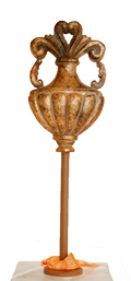 Tall Antique Gold Decorative Fragment on Stand