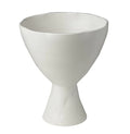 Large Matte White Footed Compote