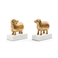 Sheep Bookends Pair, Gold Leaf