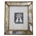 Antique Mirrored Wood Frame Large