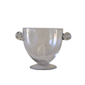 Bubble-Glass Ice Bucket with Handles
