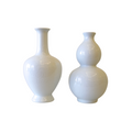 White Bud Vases Pair