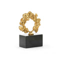 Gold Wreath Statue with Black Base